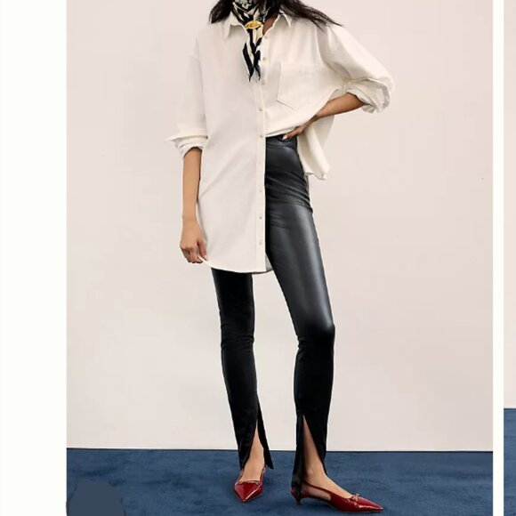 HOST PICK: Brand New Avec Les Filles High-Waisted Faux Leather Slit Leggings - Picture 6 of 9